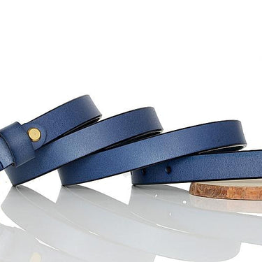 Casual Women's Geometric Pattern Genuine Leather Metal Pin Buckle Belt - SolaceConnect.com