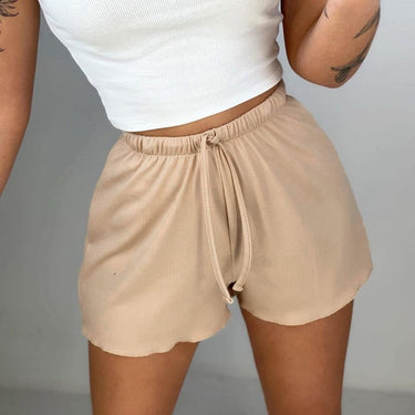 Casual Women's Solid Elastic Drawstring Loose Sportwear Shorts Sweatpants - SolaceConnect.com