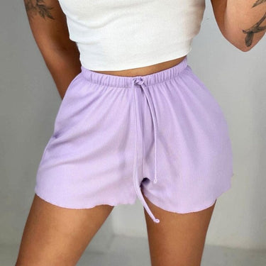 Casual Women's Solid Elastic Drawstring Loose Sportwear Shorts Sweatpants - SolaceConnect.com