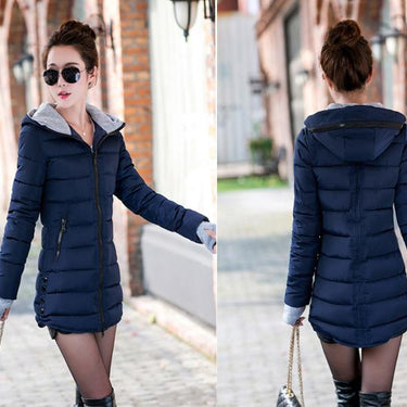 Casual Women's Winter Warm Slim Plus Size Cotton Padded Basic Jacket - SolaceConnect.com
