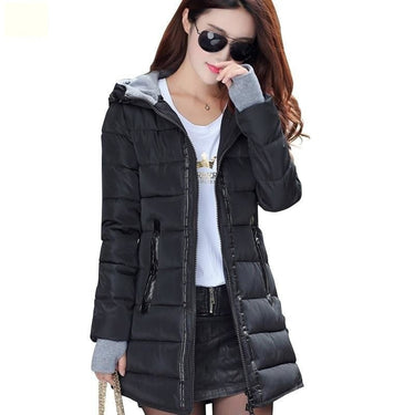 Casual Women's Winter Warm Slim Plus Size Cotton Padded Basic Jacket  -  GeraldBlack.com