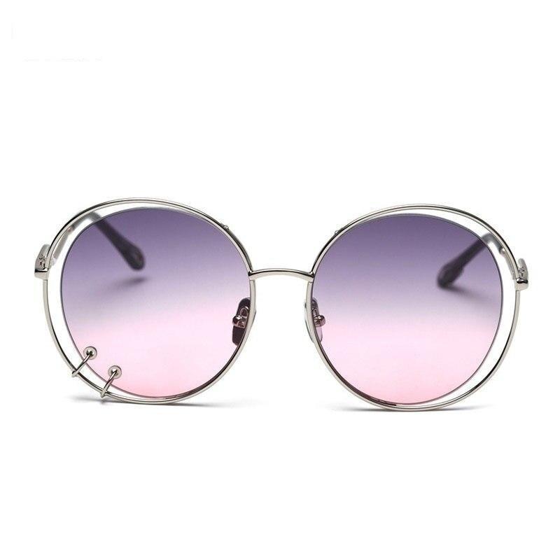 Celebrity Luxury Style Round Sunglasses for Women with Designer Lens  -  GeraldBlack.com