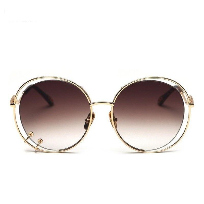 Celebrity Luxury Style Round Sunglasses for Women with Designer Lens  -  GeraldBlack.com