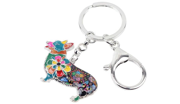 Charm Welsh Corgi Dog Alloy Enamel Key Chain Key Ring for Men & Women - SolaceConnect.com