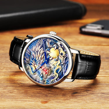 China Dragon Automatic Man Mechanical Wristwatches 44mm Luxury Limited Edition Clock 3D Dial  -  GeraldBlack.com
