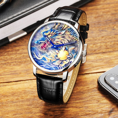 China Dragon Automatic Man Mechanical Wristwatches 44mm Luxury Limited Edition Clock 3D Dial  -  GeraldBlack.com