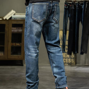 Chinese Style Embroidery Mens Clothing Straight Leisure Denim Jean Plus Size Trousers  -  GeraldBlack.com