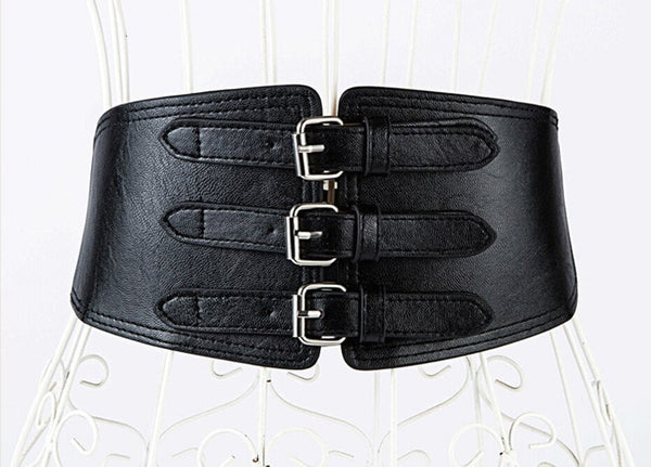 Christmas Luxury Designer Wide Synthetic Leather Corset Belts for Women  -  GeraldBlack.com
