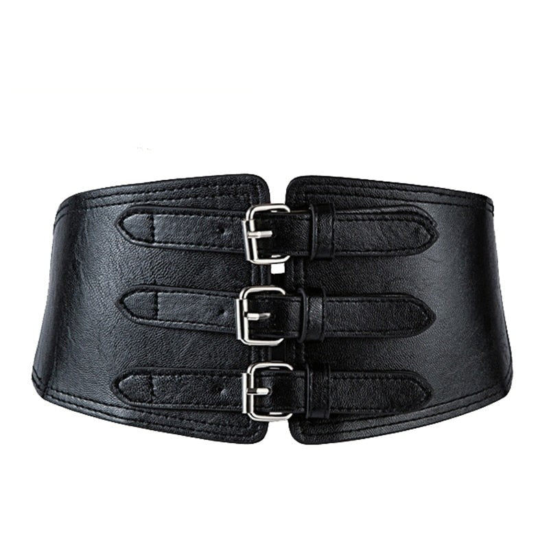 Christmas Luxury Designer Wide Synthetic Leather Corset Belts for Women  -  GeraldBlack.com