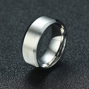 Classic 6mm Stainless Steel Gold Silver Blue Weddings Rings for Men Women  -  GeraldBlack.com
