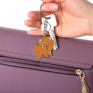 Classic Fashion Accessories for Men Chow Dog Metal Keychain - SolaceConnect.com