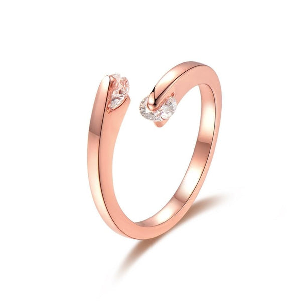 Classic Fashion Adjustable & Rotatable Rose Gold Women's Wedding Rings - SolaceConnect.com