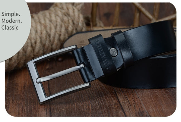 Classic Fashion Cow Genuine Leather Luxury Strap Belts for Men  -  GeraldBlack.com