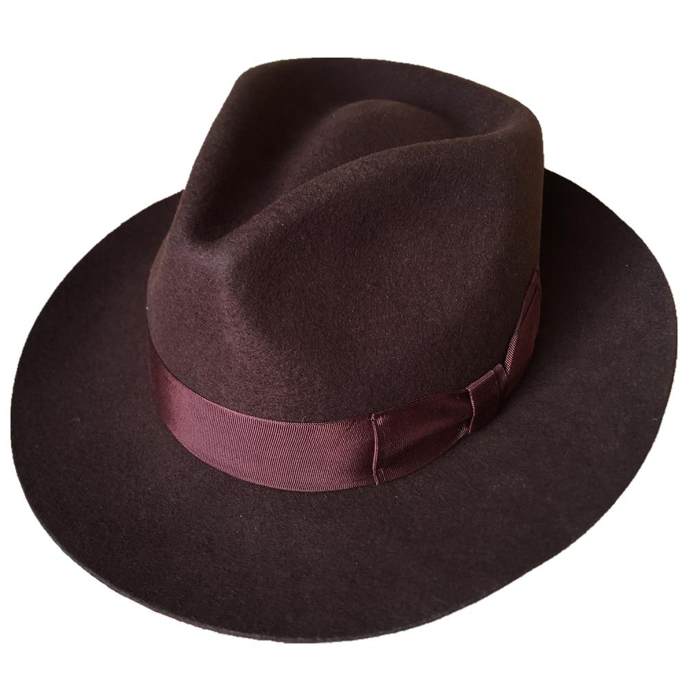 Classic Godfather Gangster Men's Hat Gentleman Wool Fedora in Many Colors  -  GeraldBlack.com
