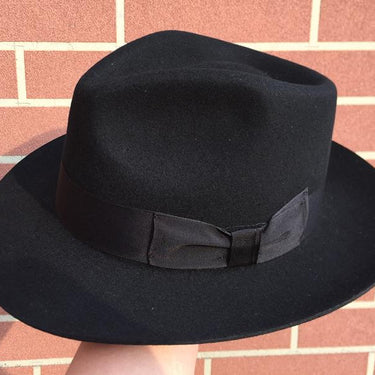 Classic Godfather Gangster Men's XL Black Hat Wool Fedora on Clearance  -  GeraldBlack.com