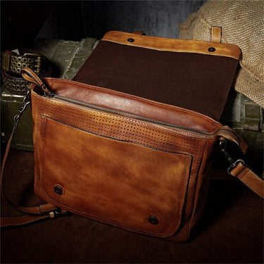Classic Luxury Men's Cow Leather Large Capacity Travel Bags - SolaceConnect.com
