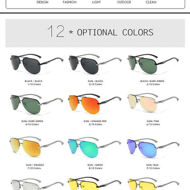 Classic Men's Aluminum Magnesium UV400 Polarized Driving Sunglasses - SolaceConnect.com