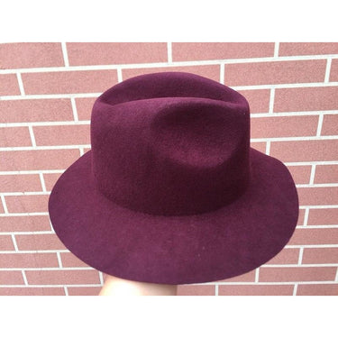 Classic Men's Wool Felt Gangster Mobster Fedora Hat with Wide Brim  -  GeraldBlack.com
