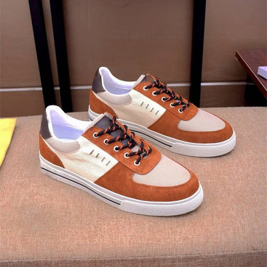 Classic Men Sneakers Round Toe Lace-Up Zapatillas Hombre Mixed Colors Trainers Shoes Cozy Runway Gym Shoes  -  GeraldBlack.com