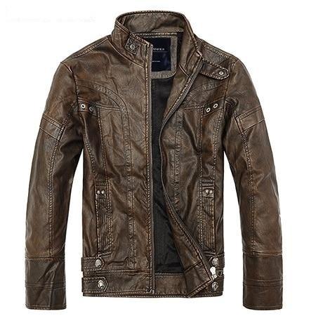 Classic Motorcycle Cowboy Jacket for Men in High Quality Leather - SolaceConnect.com