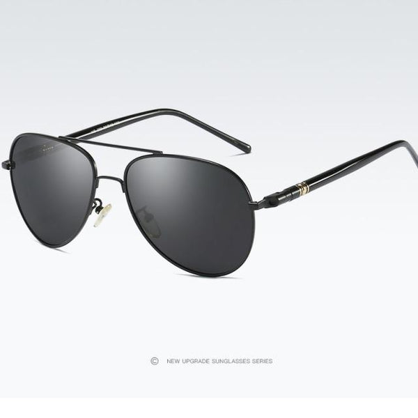 Classic Pilot Men's Alloy Metal Frame UV400 Polarized Sunglasses Goggoles - SolaceConnect.com