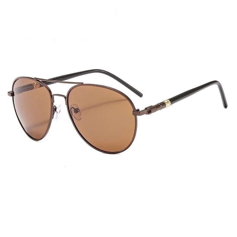 Classic Pilot Men's Alloy Metal Frame UV400 Polarized Sunglasses Goggoles  -  GeraldBlack.com