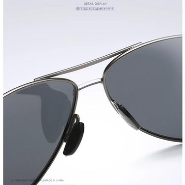Classic Pilot Men's Aluminum Leg Frame UV400 Polarized Mirror Sunglasses - SolaceConnect.com