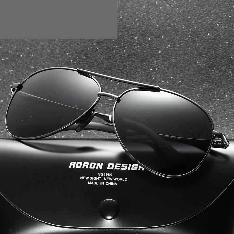 Classic Pilot Men's Metal Frame Polarized Mirror Lens Driving Sunglasses - SolaceConnect.com