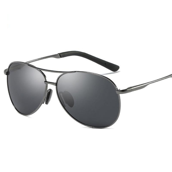 Classic Pilot Men's Metal Frame Polarized Mirror Lens Driving Sunglasses - SolaceConnect.com