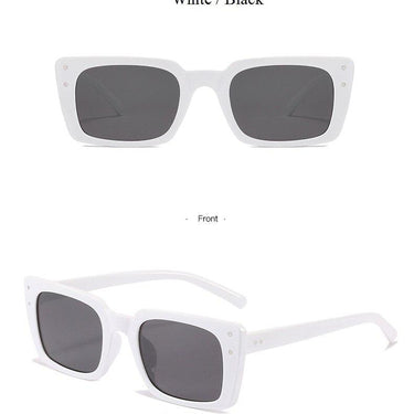 Classic Rivet Square PC Frame Cat Eye Sunglasses for Women - SolaceConnect.com
