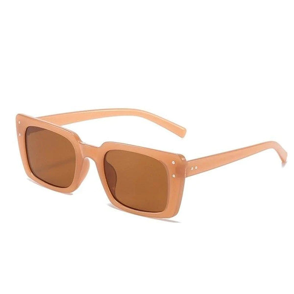 Classic Rivet Square PC Frame Cat Eye Sunglasses for Women  -  GeraldBlack.com