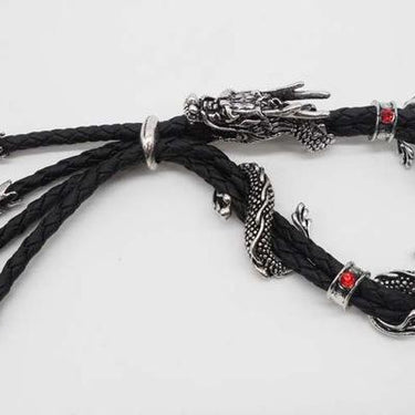 Classic Rope Men's Dragon Leather Adjustable Vintage Bracelets - SolaceConnect.com