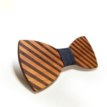 Classic Striped Butterfly Wooden Cravats Bowties Neckwear for Men  -  GeraldBlack.com