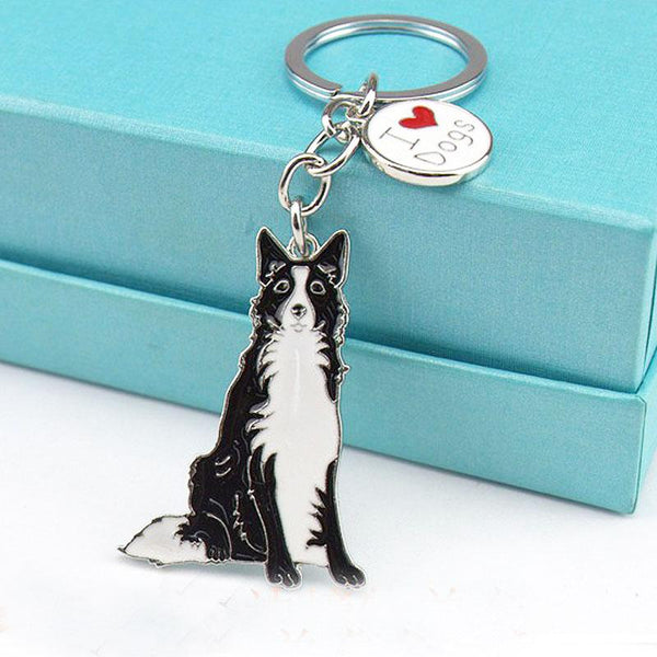 Classic Style Metal Animal Pet Dog Tag Car Key Ring Gift for Men - SolaceConnect.com
