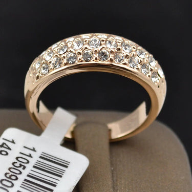 Classic Style Round Rose Gold Color Rhinestones Studded Finger Rings  -  GeraldBlack.com