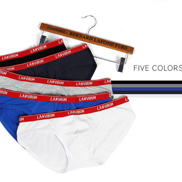 Classic Style Sexy Men's Solid Pattern Cotton Hipster Briefs Underwear - SolaceConnect.com