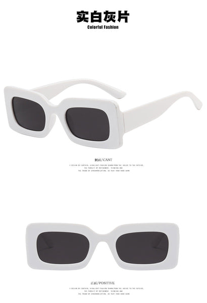 Classic Vintage Square Sunglasses Women Retro Rectangle Sun Glasses UV400 Gradient Lens Shades  -  GeraldBlack.com