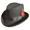 Classic Wool Homburg Godfather Fedora Unisex Bowler Hat Black Blue Red - SolaceConnect.com