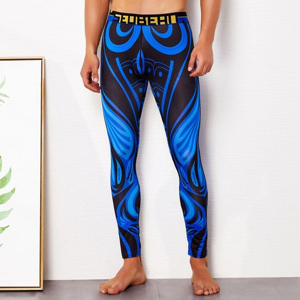 Colorful 3/4 Compression Long Pants Men'S Sports Running Tights Basketball Gym Bodybuilding Skinny Leggings Trousers  -  GeraldBlack.com