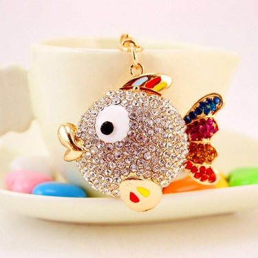 Colorful Crystal Tail Fish Goldfish Keychains for Handbag and Purse  -  GeraldBlack.com
