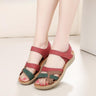 Comfortable Soft Leather Large Size Flat Mother Sandals for Summer Wear - SolaceConnect.com