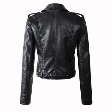 Cool Fashion Women's Wine Red Faux Leather Bomber Motorcycle Jacket - SolaceConnect.com