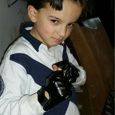 Cool Kids Fingerless Leather Gloves Younger Boy Girl Black Half Finger Children mittens For 5-13  -  GeraldBlack.com