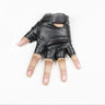 Cool Kids Fingerless Leather Gloves Younger Boy Girl Black Half Finger Children mittens For 5-13  -  GeraldBlack.com