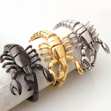 Cool Men's Stainless Steel Scorpion Model Biker Cuff Bracelets Bangles  -  GeraldBlack.com