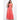 Coral Tie Front Spaghetti Strap Tank Top and Tiered Wide Leg Pants Set  -  GeraldBlack.com