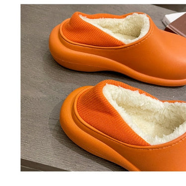 Cotton EVA Waterproof Winter Women's Indoor Warm Plush slippers Thick bottom Home shoes  -  GeraldBlack.com