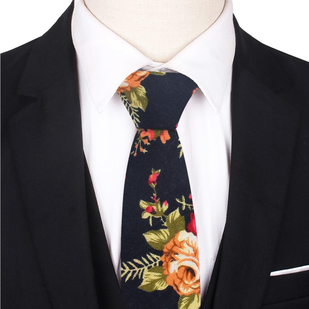 Cotton Formal Floral Printed Skinny Party Neckties for Men Women  -  GeraldBlack.com