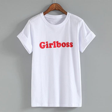 Cotton Girl Power Casual Letter Print Feminism Tee T-Shirt for Women - SolaceConnect.com