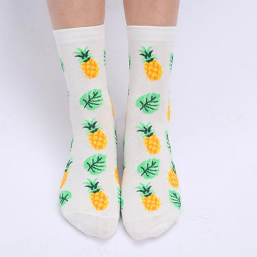 Cotton Women's Crew Socks with Alien Cat Skull Elephant Funny Prints - SolaceConnect.com